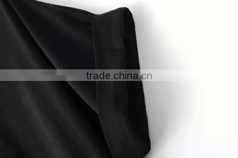 2016 manufacturer china wholesale clothing round collar black mini short t shirt for girls loose designs
