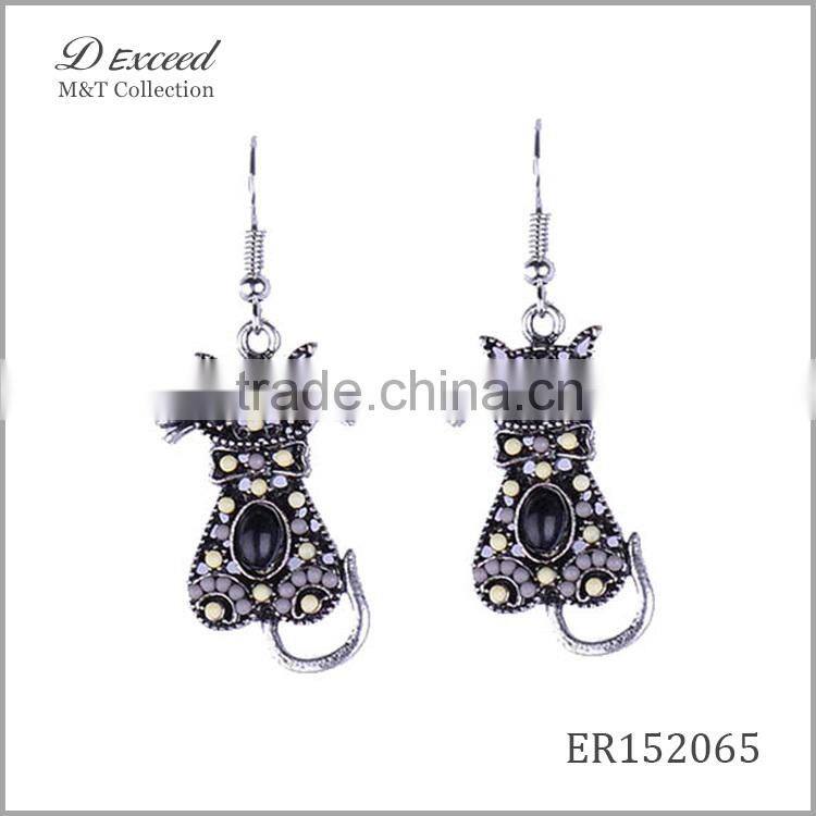 2016 Fashion Designs Ladies/Women's Jewellery Earrings Italian French Black Cat Stud Earrings