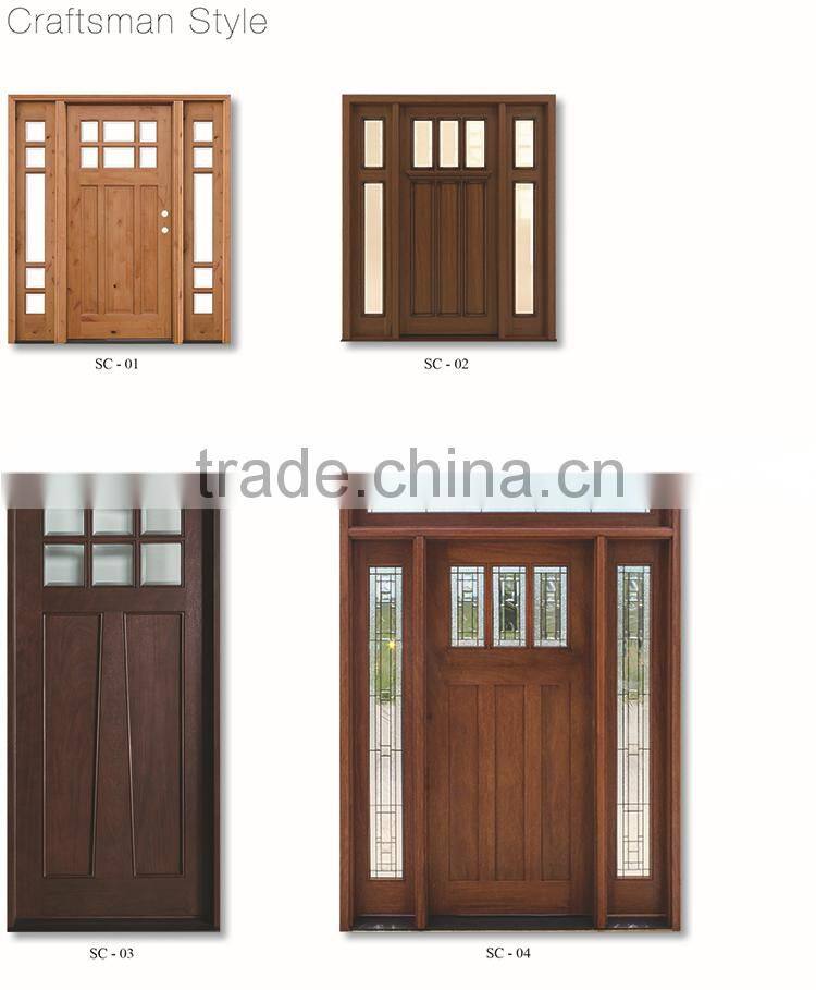 4- panel mahogany hardwood door design