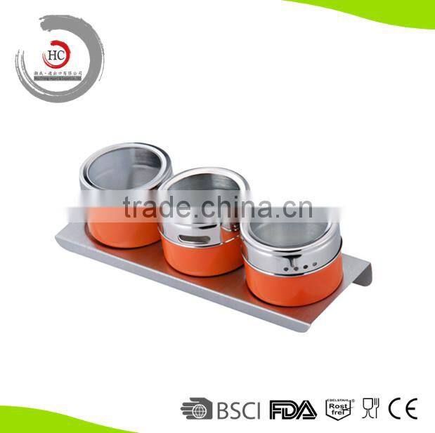 Stainless steel magnetic spice jar magnetic spice rack magnetic spice container HC-FG1