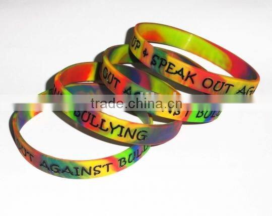 Multi Colour Swirl Silicone bands