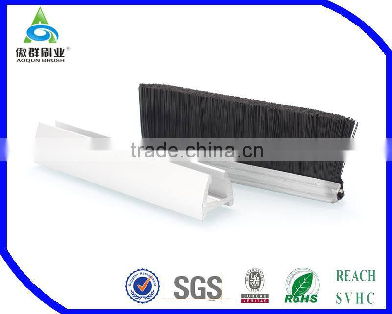 Aluminum Pedestal Deflector Brush Escalator Parts Strip Brush