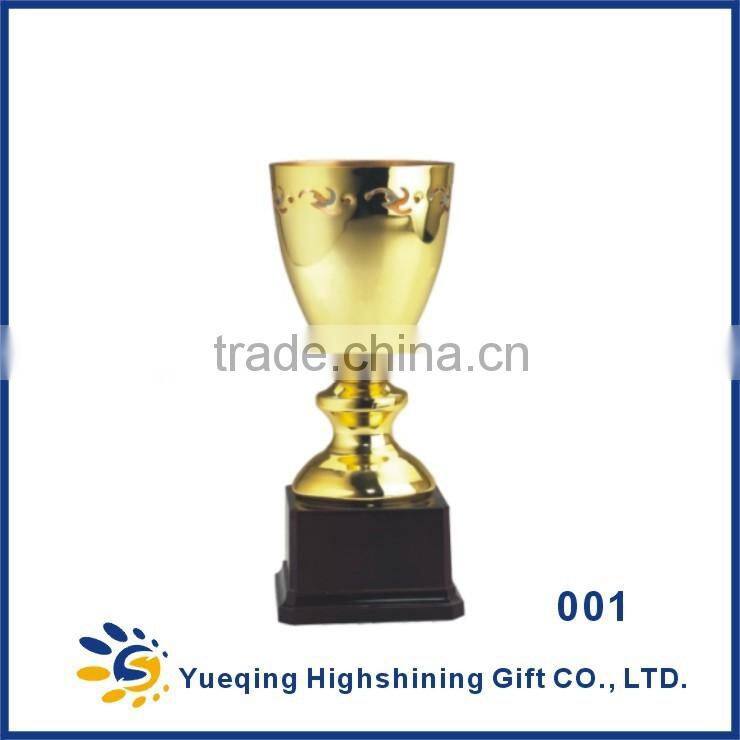 Wholesale student promotional small trophies 001ABC all school activity metal awards trophy