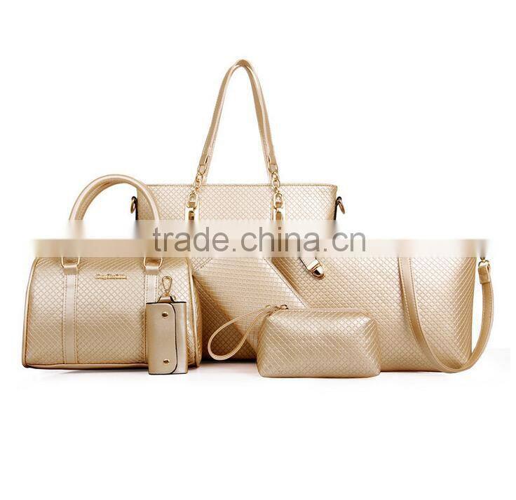 Best Seller New Pattern 6pcs Synthetic Leather Ladies Handbag Online Shopping