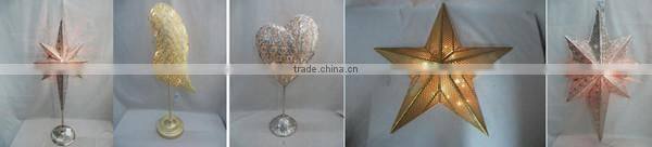 Metal Art star shape Led twinkle light string for Christmas Decorations