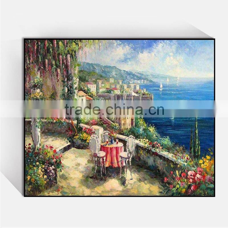 Shu1915 Hand painted venice street scene oil painting Scenery oil painting