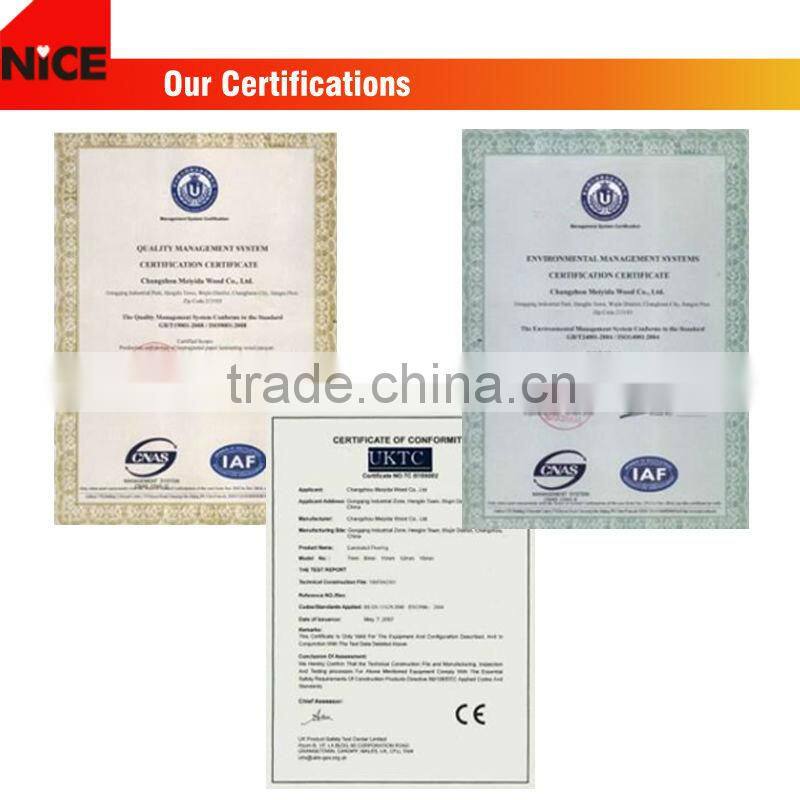 8mm 12mm hdf V-groove painted german techniquel aminate flooring