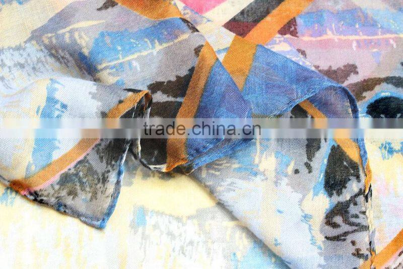 colorful latest new design hot selling lady loop scarf