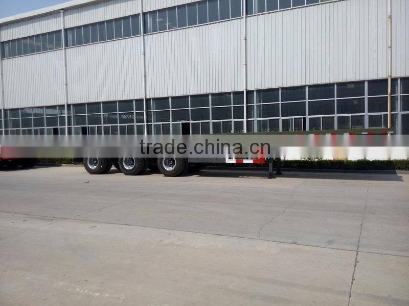 20",40" container transportatin Tri-axle Flatbed Semi-trailer 40T