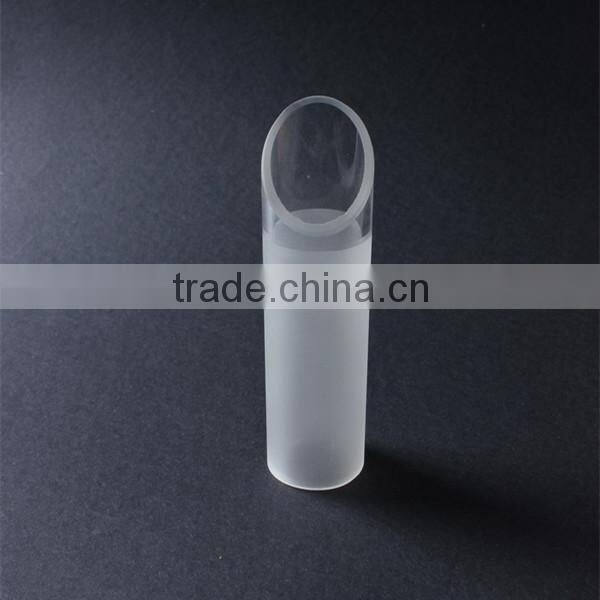 partial frosted oblique pyrex glass tube for lighting,glass lamp shade