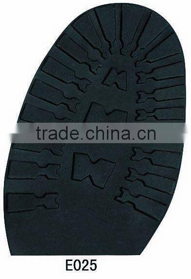 E025 Thick Tooth Shape Natural Rubber Soles For Shoe Repair Material