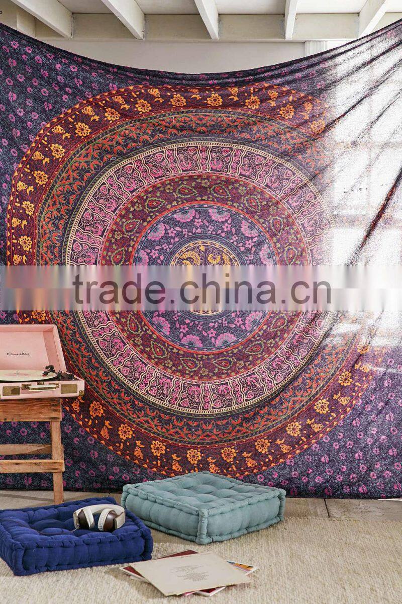 Indian Mandala Tapestry Wall Hanging Home Decor Tapestry Bedspread Beach Throw Picnic Sheet Hippie Boho Bohemian Tapestry