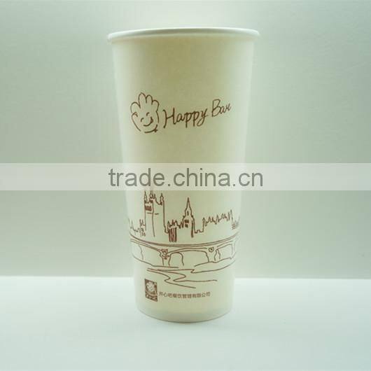 Cold Drinking Disposable 20oz Single Wall Paper Cups