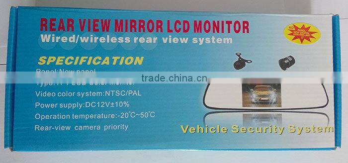wifi wireless 2.4G 4.3inch wire free one second startup waterproof HD car rearview mirror