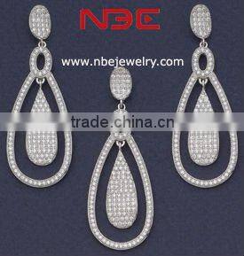 925 sterling silver jewelry set with AAA CZ stone