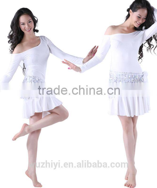 milk silk Latin practice belly dance costumes dress