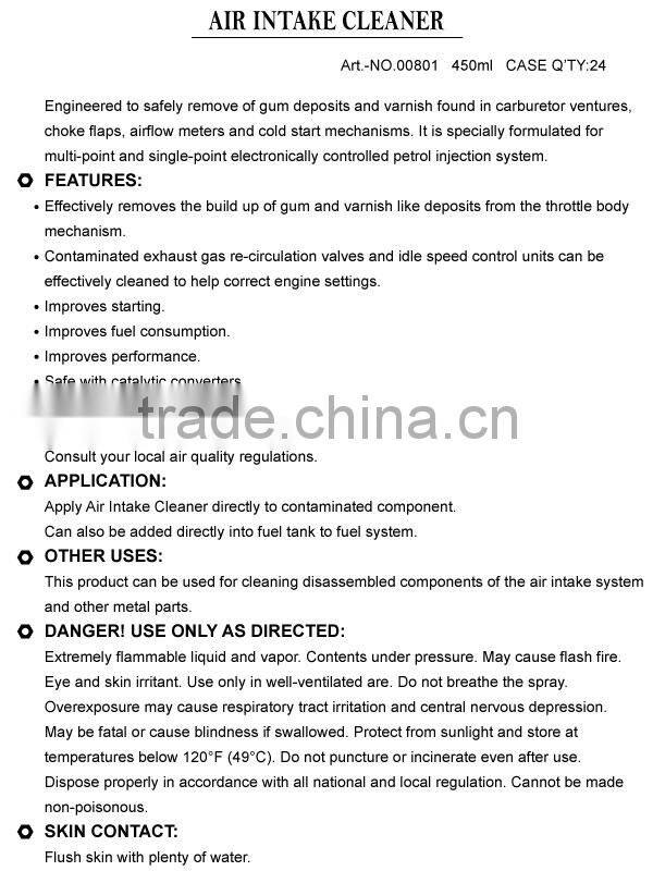 Throttle Body Carb and Choke Cleaner Throttle Body Cleaner Car Care