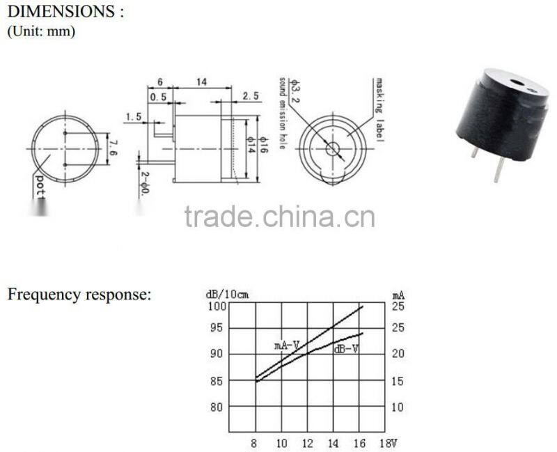 FB-16SP06 piezo transducer versatile usable electromagnetic signal transmitter with integrated control (FBELE)