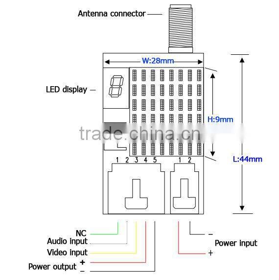 D667 FPV Audio Video TX & RX Transmitter Receiver 5.8GHz for Electric UAVs Helicopter