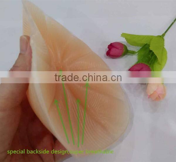 New style triangle shape super breathable silicone fake breast for mastectomy breast cancer woman good helper false boobs