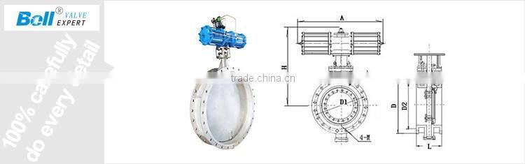 german standard metal seal pneumatic butterfly valve dn500