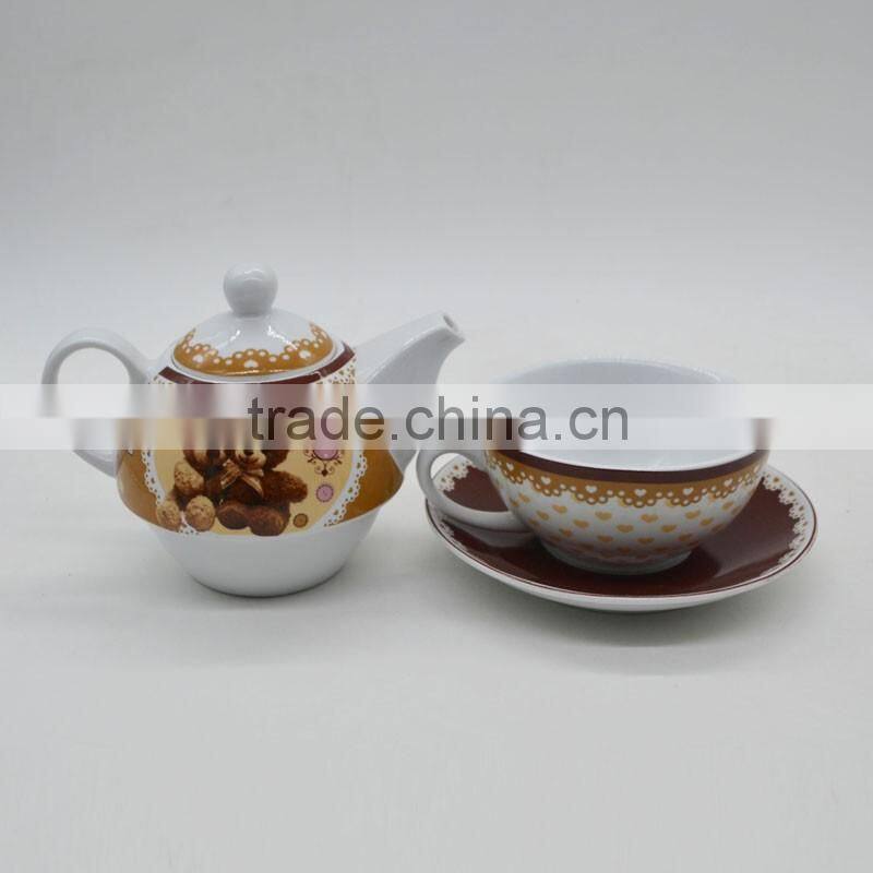 Hot sale ceramic tea set with ceramic cup