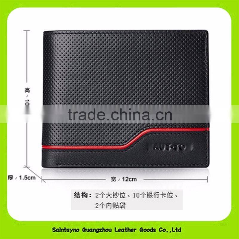 16418 Made in China genuine cow leather men wallet