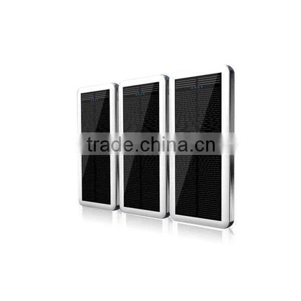 Hot 2015 promotional gifts 6000mah solar power bank portable charger with LED light