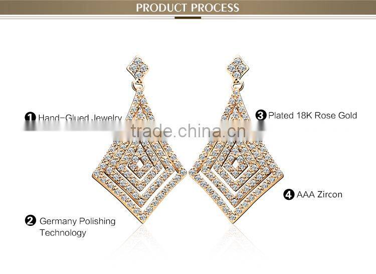OUXI 2015 wholesale bridal 18k gold zircon fashion jewelry set 11242-2