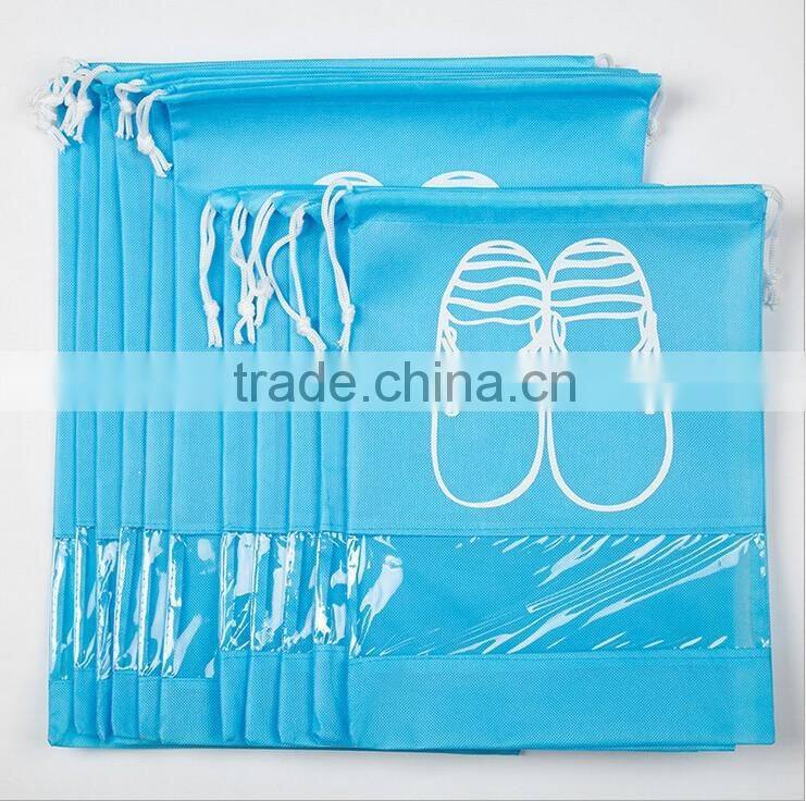 Portable Travel Dust Drawstring Dress Shoes Nonwoven Storage Bag