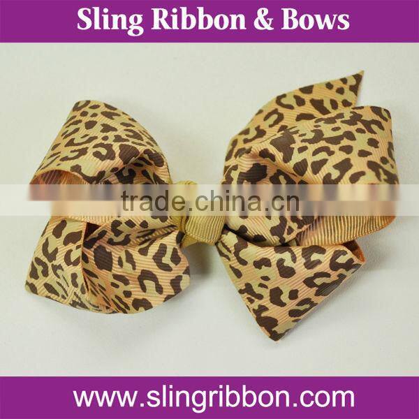 Flower Floral Print Grosgrain Ribbon Hair Tie Hair Clip