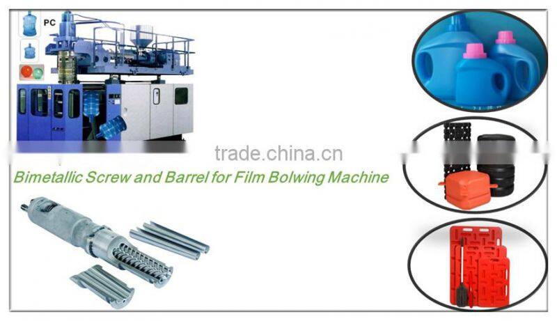 Wear and corrosion resistance conical twin screw and barrel for recycling