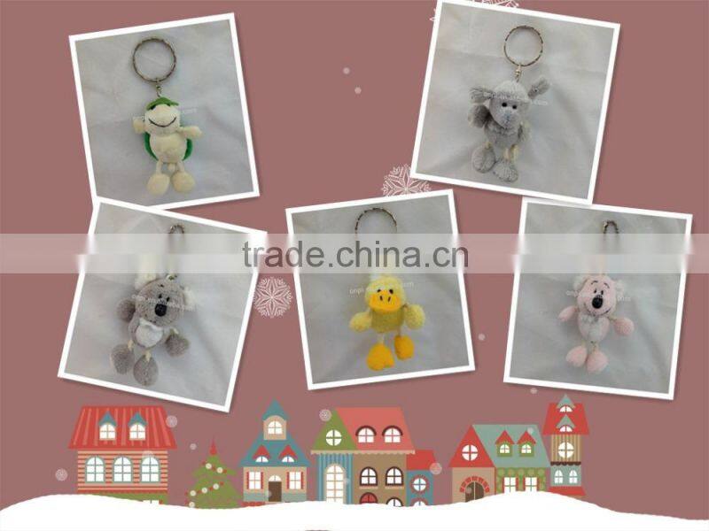 Hot sell plush keychain toy, mini cute stuffed keychain toy, plush keychain