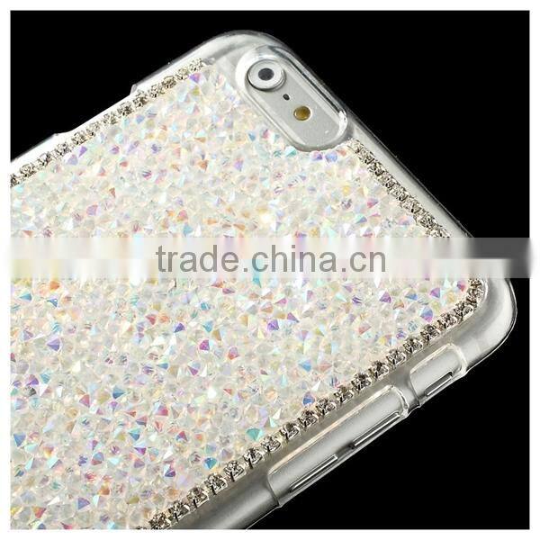 Fashion Rhinestone Mobile Phone Plastic Case for iPhone 6 Plus