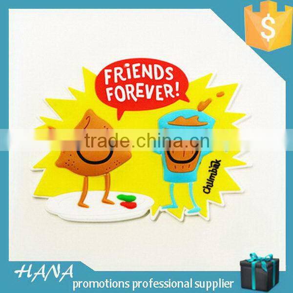 Contemporary professional quick pizza pvc fridge magnet