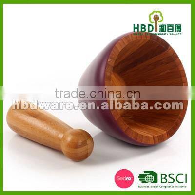 Bamboo mortar and pestle