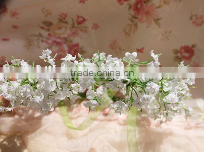 Wedding Bridal Wreath, White Stars Bracelet Garland Bridesmaid Flower Girl Photo Accessories