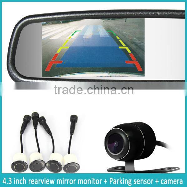 Germid 4.3inch Rearview Mirror Ultral-high brightness monitor with Parking sensor function