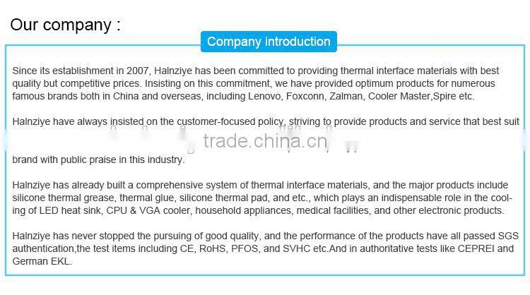 High quality and performance Nano silicone HY880 series thermal paste/grease/compound with thermal conductivity 5.15W/m-k in cpu