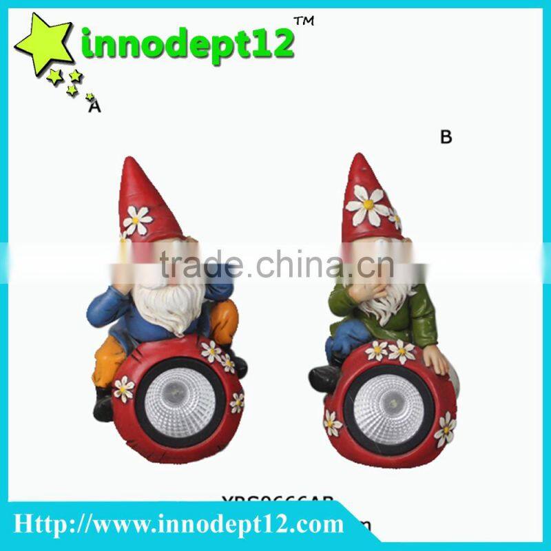 Halloween decoration resin pumpkin with solar light outdoor