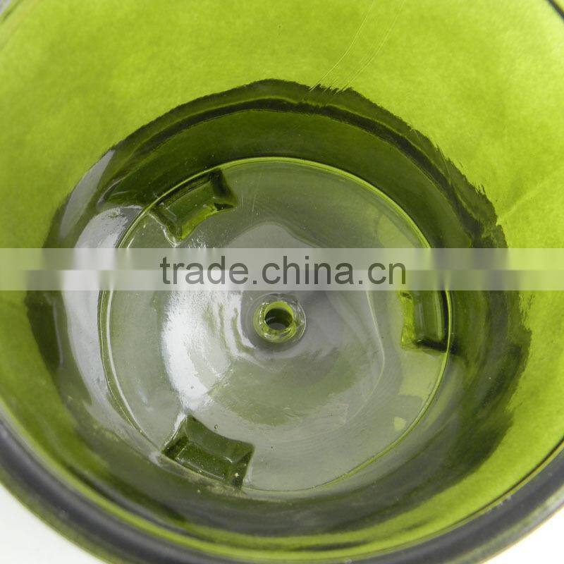 2014 hot selling clear glass flower pot wholesale with tray