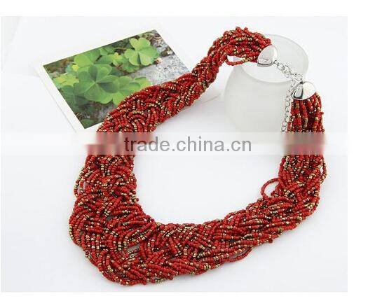 Hot Selling Beads Choker Vintage Chunky Pendant Statement Necklace Women Necklaces & Pendants Fashion Necklaces for Women 2014