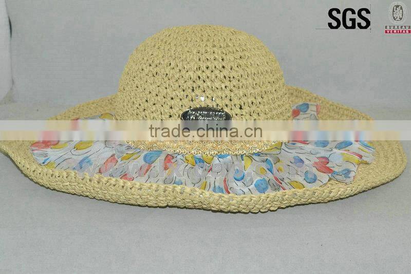 hand made floppy wholesale paper straw hat
