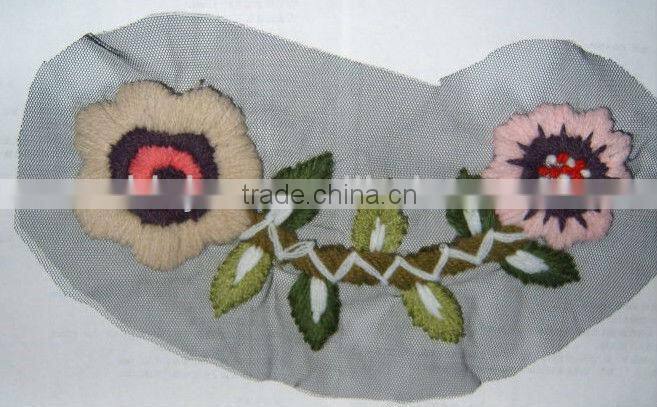 Handband crochet flower neck collar