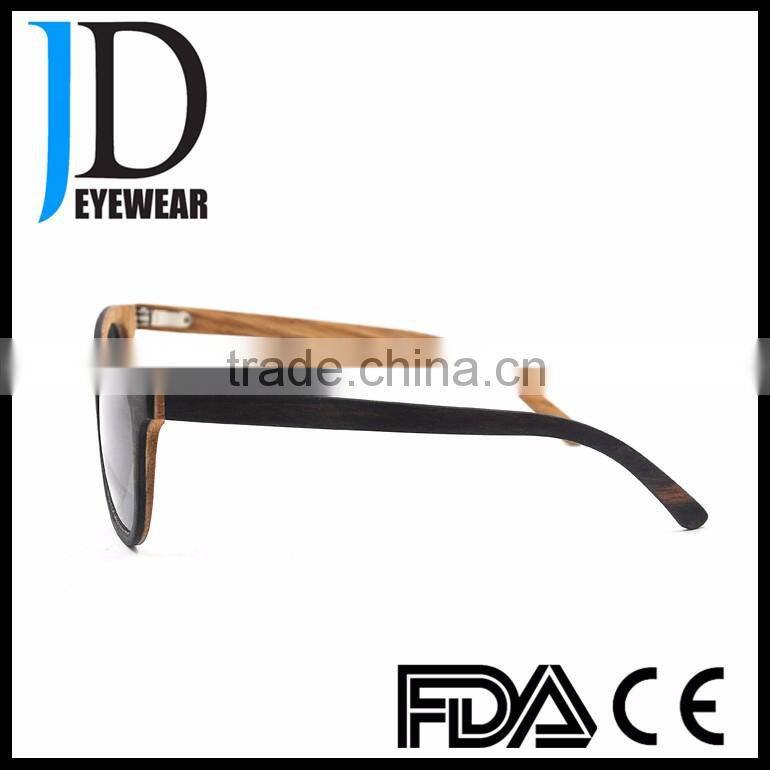 Custom Logo Square Laminated Wood Eyeglasses Polarized Wooden Sunglasses