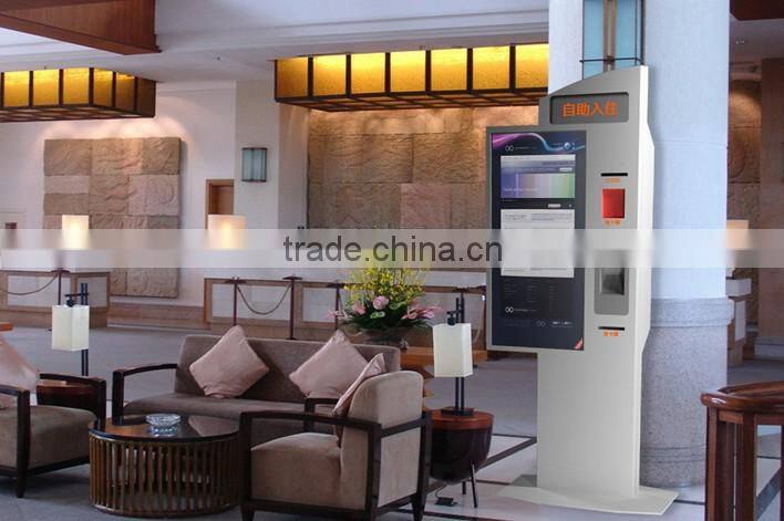 19" free standing hotel Lobby Kiosk for check-in/check-out/zip-in/zip-out