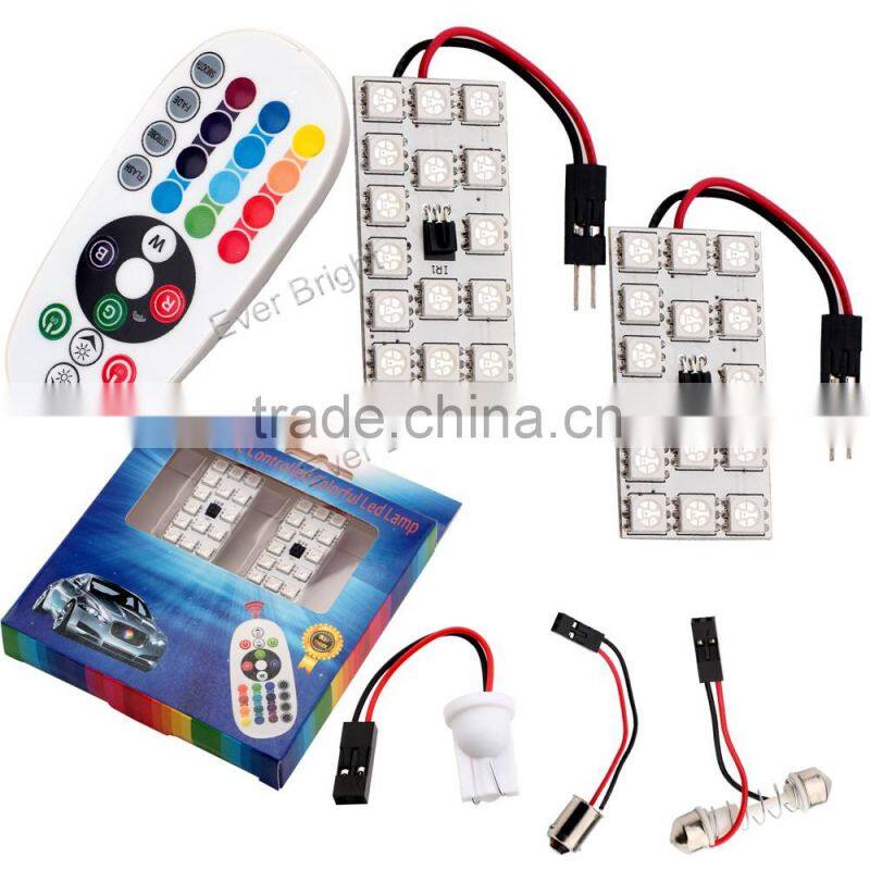 Colorful led panel light with remote control 5050 15SMD led rgb panel