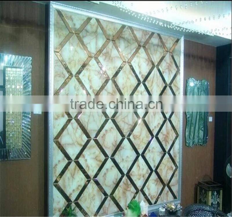 safty decorative glass for wall with deco