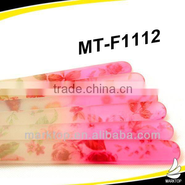 Cute picture print flower patten glass nail file
