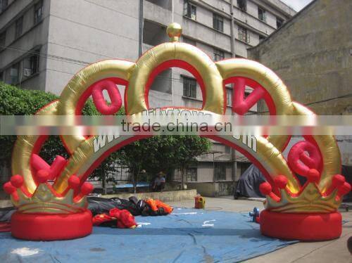Fashion outdoor commercial inflatable entrance arch for sale